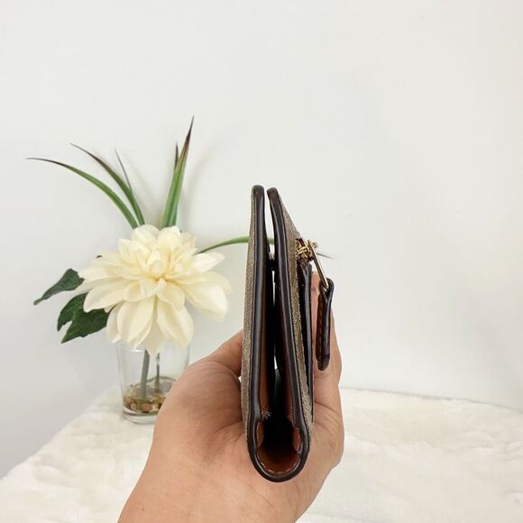 NWT COACH SLIM WALLET IN SIGNATURE CANVAS WITH COACH RADIAL RAINBOW‎ - Picture 5 of 6